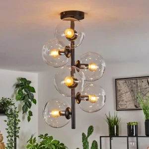 hofstein Plafonnier - Verre 15 cm Gastor Clair, 6 lumières* Lampes En Verre