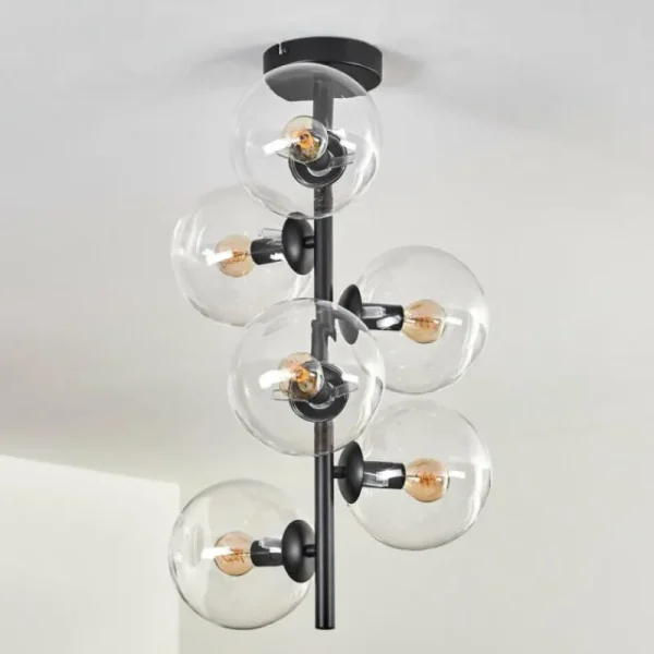 hofstein Plafonnier - Verre 15 cm Gastor Clair, 6 lumières* Lampes En Verre