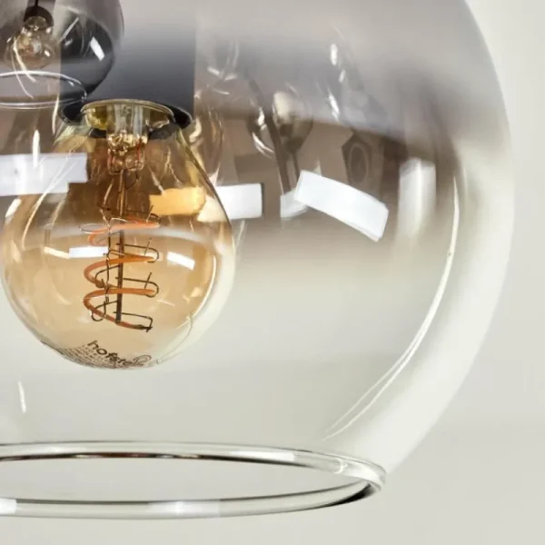 hofstein Plafonnier - Verre 15 cm Koyoto Clair, Fumé, 5 lumières* Lampes Modernes