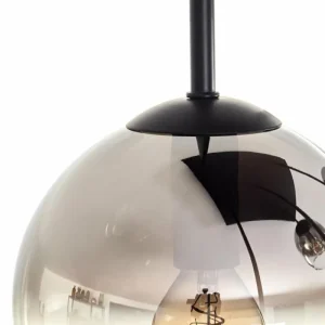 hofstein Plafonnier - Verre 15 cm Koyoto Chrome, Clair, 5 lumières* Lampes En Verre