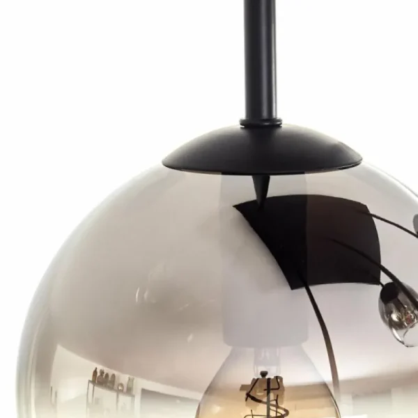 hofstein Plafonnier - Verre 15 cm Koyoto Chrome, Clair, 5 lumières* Lampes En Verre