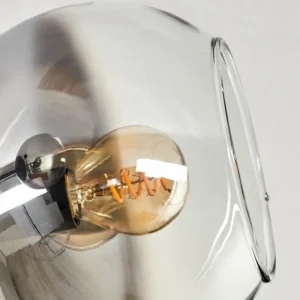 hofstein Plafonnier - Verre 15 cm Koyoto Chrome, Clair, 6 lumières* Lampes En Verre