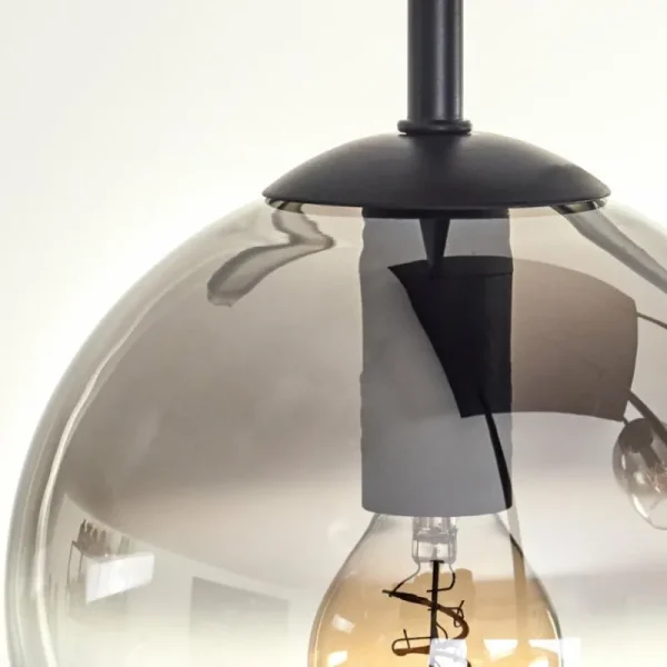 hofstein Plafonnier - Verre 15 cm Koyoto Clair, Fumé, 5 lumières* Lampes Modernes