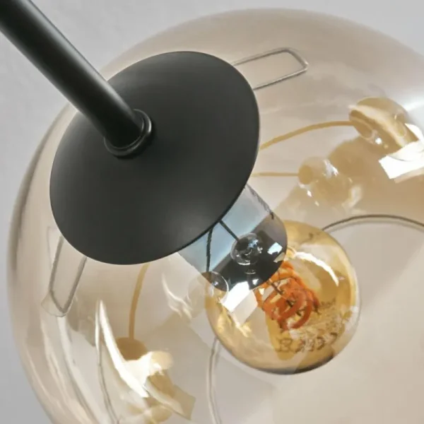 hofstein Plafonnier - Verre 15 cm Koyoto Ambre, 6 lumières* Lampes En Verre
