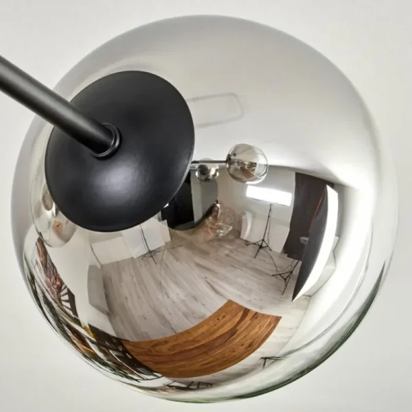 hofstein Plafonnier - Verre 15 cm Koyoto Chrome, Clair, 6 lumières* Lampes En Verre