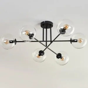 hofstein Plafonnier - Verre 15 cm Koyoto Clair, 6 lumières* Lampes En Verre