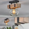 hofstein Plafonnier - Verre 15 cm Montgomery Écru, Noir, 1 lumière* Lampes Modernes