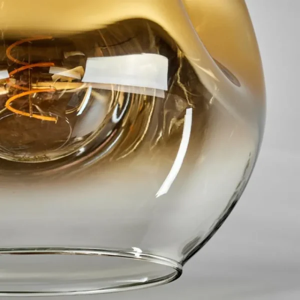 hofstein Plafonnier - Verre 25 cm Ripoll Or, Clair, 1 lumière* Lampes En Verre