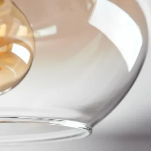 hofstein Plafonnier - Verre Apedo Ambre, Clair, 1 lumière* Lampes En Verre