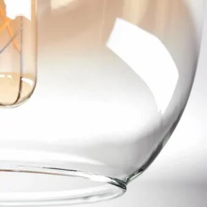 hofstein Plafonnier - Verre Apedo Ambre, Clair, 1 lumière* Lampes En Verre