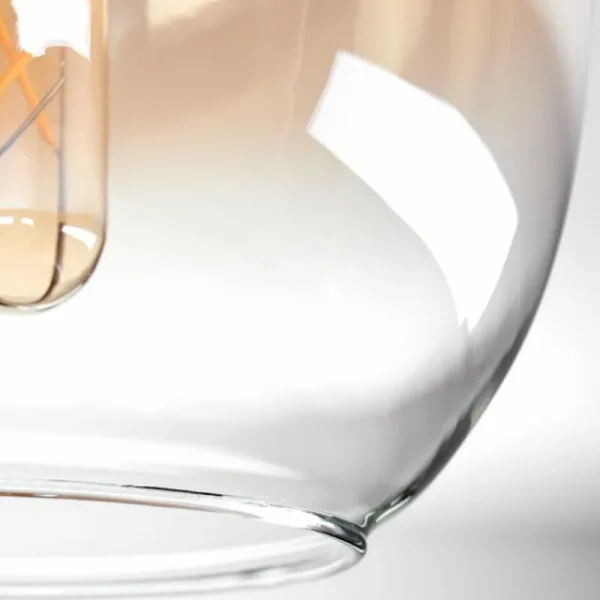 hofstein Plafonnier - Verre Apedo Ambre, Clair, 1 lumière* Lampes En Verre