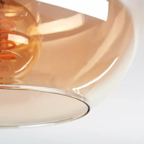 hofstein Plafonnier - Verre Apedo Ambre, 1 lumière* Lampes En Verre