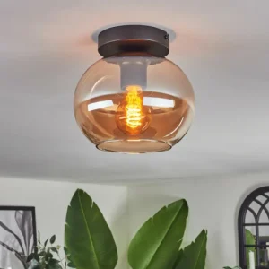 hofstein Plafonnier - Verre Apedo Ambre, 1 lumière* Lampes En Verre