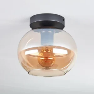 hofstein Plafonnier - Verre Apedo Ambre, 1 lumière* Lampes En Verre