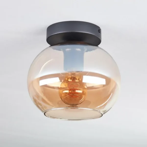 hofstein Plafonnier - Verre Apedo Ambre, 1 lumière* Lampes En Verre