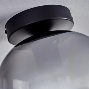 hofstein Plafonnier - Verre Apedo Clair, Fumé, 1 lumière* Lampes Modernes