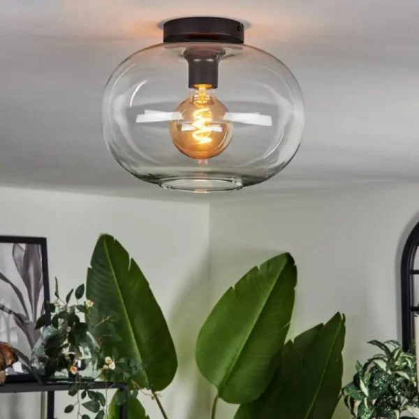 hofstein Plafonnier - Verre Apedo Clair, 1 lumière* Lampes En Verre
