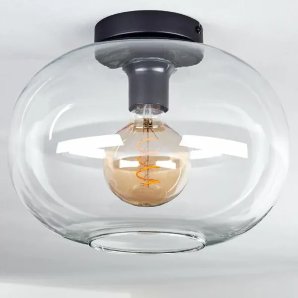 hofstein Plafonnier - Verre Apedo Clair, 1 lumière* Lampes En Verre