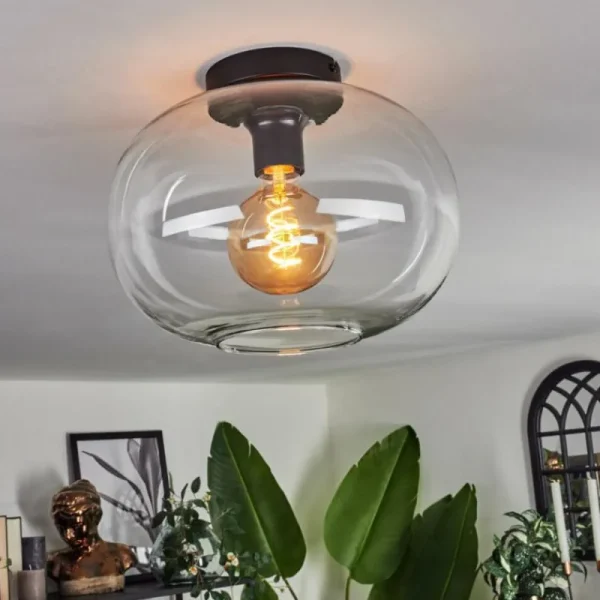 hofstein Plafonnier - Verre Apedo Clair, 1 lumière* Lampes En Verre