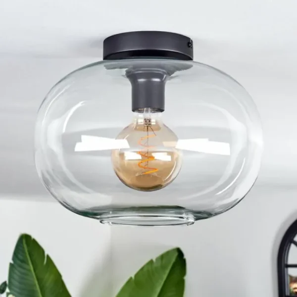 hofstein Plafonnier - Verre Apedo Clair, 1 lumière* Lampes En Verre