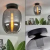 hofstein Plafonnier - Verre Apedo Fumé, 1 lumière* Lampes Modernes