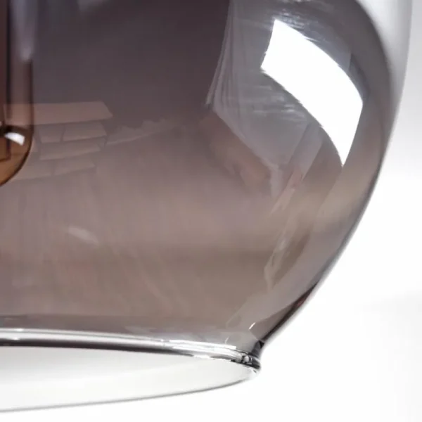hofstein Plafonnier - Verre Apedo Fumé, 1 lumière* Lampes Modernes
