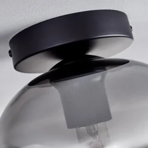 hofstein Plafonnier - Verre Apedo Fumé, 1 lumière* Lampes Modernes