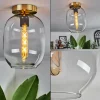 hofstein Plafonnier - Verre Apedo Laiton, 1 lumière* Lampes En Verre