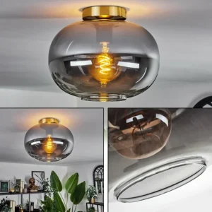 hofstein Plafonnier - Verre Apedo Laiton, 1 lumière* Lampes Modernes
