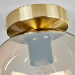 hofstein Plafonnier - Verre Apedo Laiton, 1 lumière* Lampes En Verre