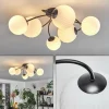 hofstein Plafonnier - Verre Chehalis Noir, 6 lumières* Lampes En Verre