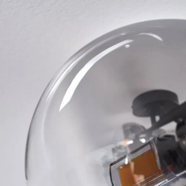 hofstein Plafonnier - Verre Chehalis Clair, Fumé, 4 lumières* Lampes Modernes