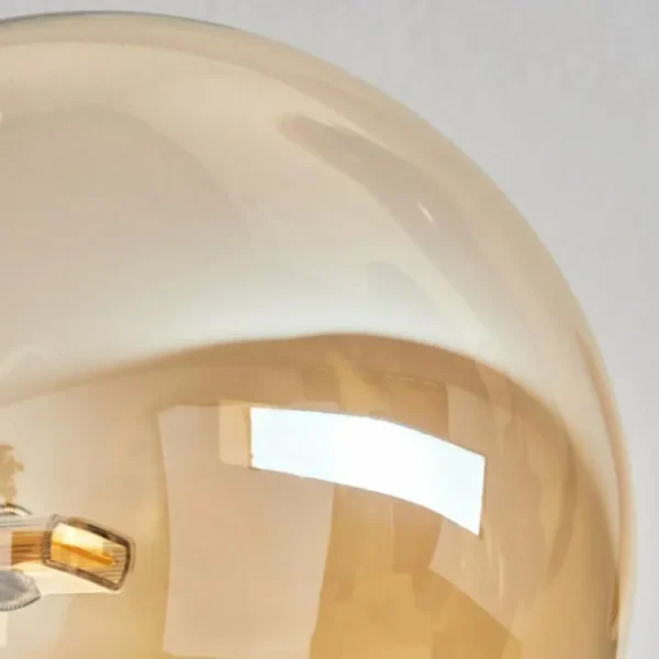 hofstein Plafonnier - Verre Chehalis Ambre, Fumé, 6 lumières* Lampes Modernes