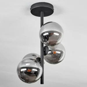 hofstein Plafonnier - Verre Chehalis Fumé, 4 lumières* Lampes Modernes