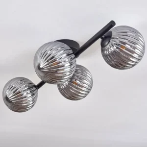 hofstein Plafonnier - Verre Chehalis Fumé, 4 lumières* Lampes Modernes