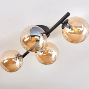 hofstein Plafonnier - Verre Chehalis Ambre, 4 lumières* Lampes En Verre