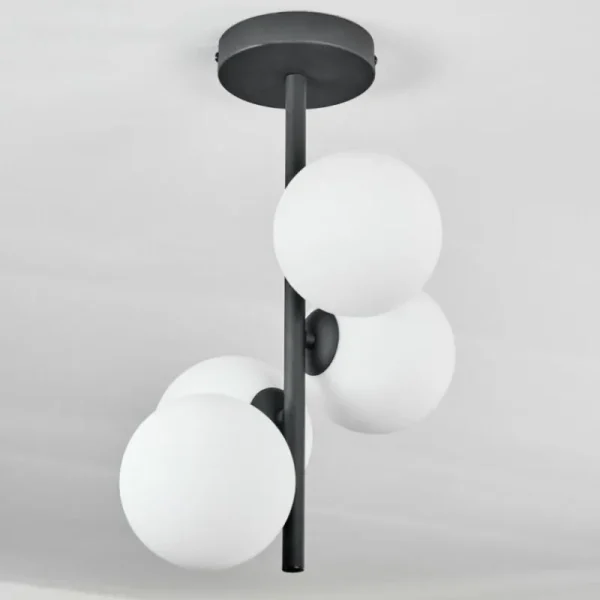 hofstein Plafonnier - Verre Chehalis Blanc, 4 lumières* Lampes En Verre