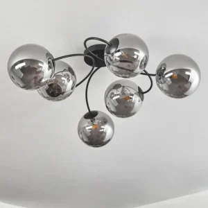 hofstein Plafonnier - Verre Chehalis Fumé, 6 lumières* Lampes Modernes