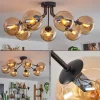 hofstein Plafonnier - Verre Gastor Ambre, Clair, 7 lumières* Lampes En Verre