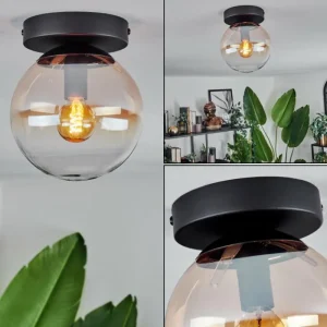 hofstein Plafonnier - Verre Gastor Ambre, Clair, 1 lumière* Lampes En Verre