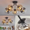hofstein Plafonnier - Verre Gastor Ambre, Clair, Fumé, 5 lumières* Lampes Modernes