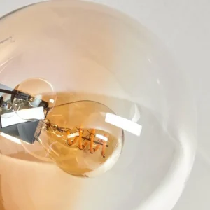 hofstein Plafonnier - Verre Gastor Ambre, Clair, 7 lumières* Lampes En Verre