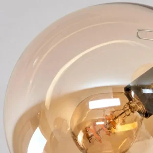hofstein Plafonnier - Verre Gastor Ambre, 5 lumières* Lampes En Verre