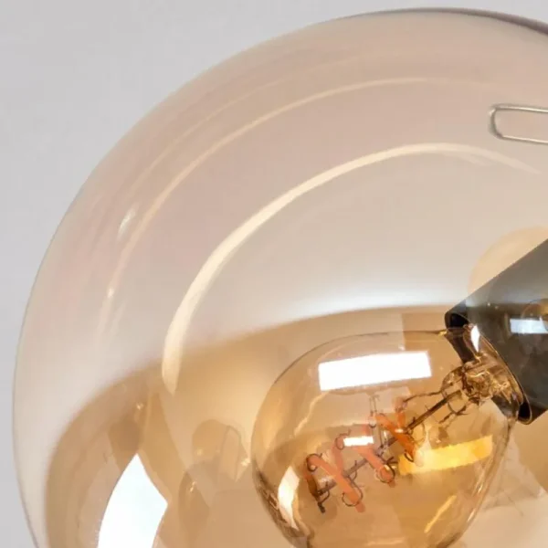 hofstein Plafonnier - Verre Gastor Ambre, 5 lumières* Lampes En Verre