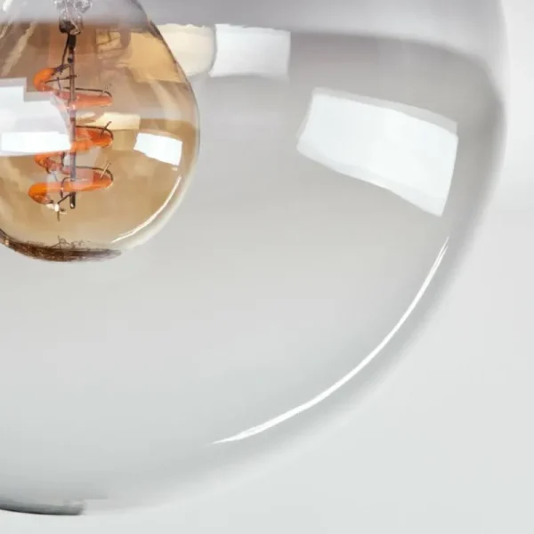 hofstein Plafonnier - Verre Gastor Clair, Fumé, 1 lumière* Lampes Modernes