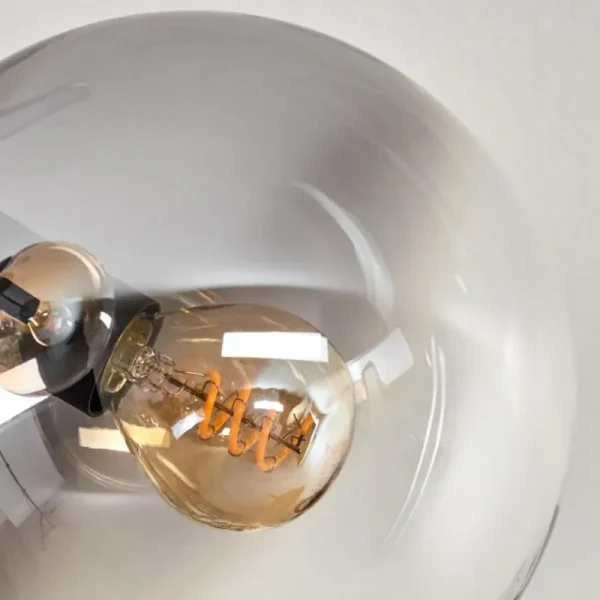 hofstein Plafonnier - Verre Gastor Ambre, Clair, Fumé, 5 lumières* Lampes Modernes