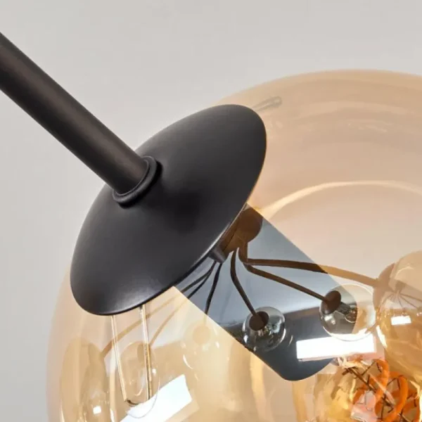 hofstein Plafonnier - Verre Gastor Ambre, Clair, 7 lumières* Lampes En Verre