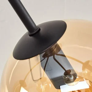 hofstein Plafonnier - Verre Gastor Ambre, 5 lumières* Lampes En Verre