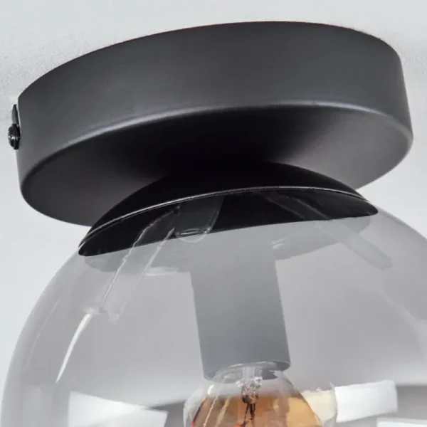 hofstein Plafonnier - Verre Gastor Clair, Fumé, 1 lumière* Lampes Modernes