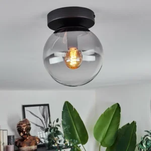 hofstein Plafonnier - Verre Gastor Clair, Fumé, 1 lumière* Lampes Modernes